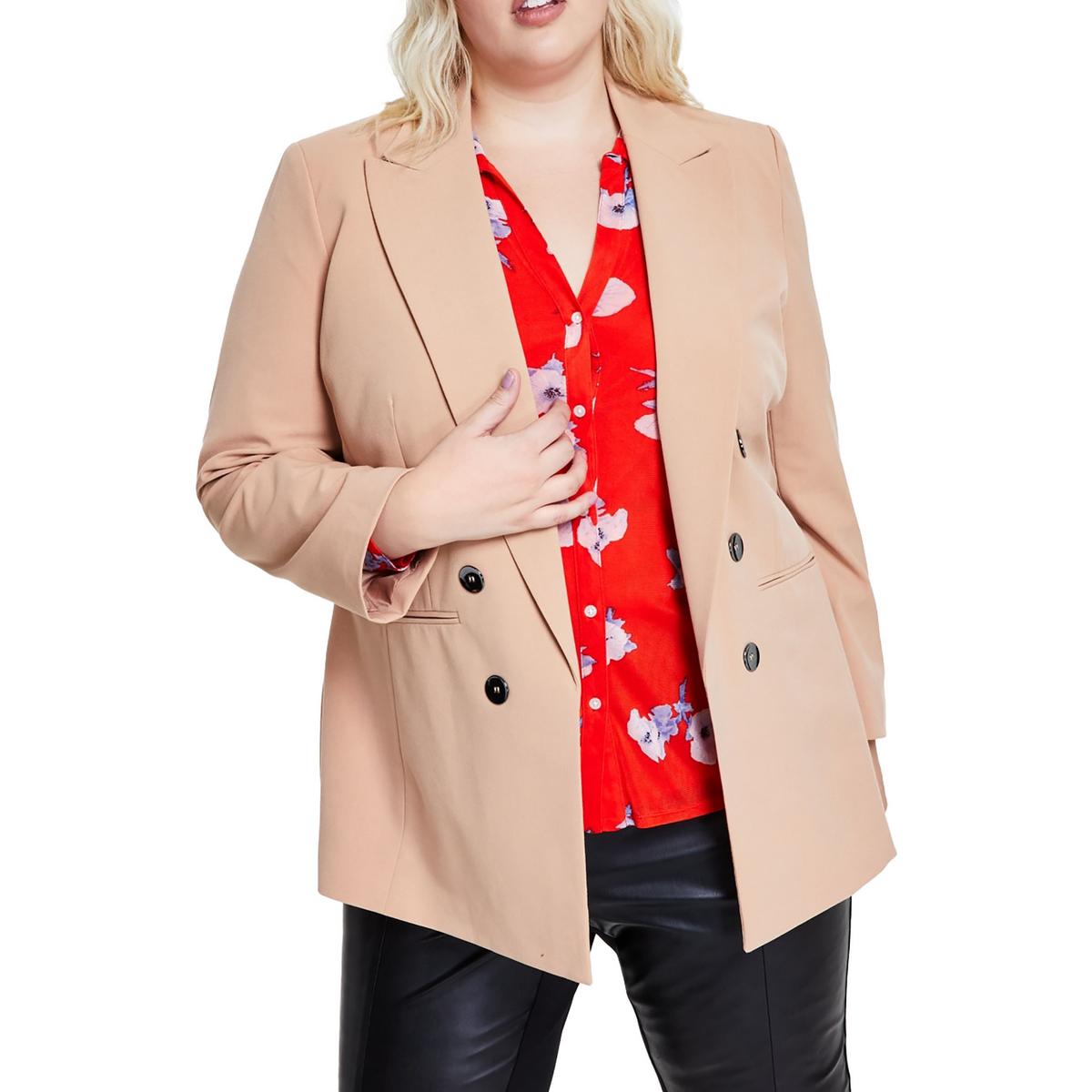 

Плюс Женский Профессиональный Двубортный Блейзер На Пуговицах Bar III, цвет tanned oak