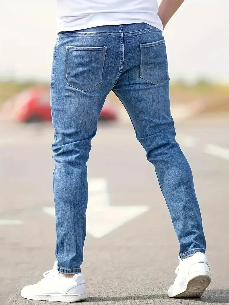 Джинсы скинни Vintage Distressed, Blue — фото 4