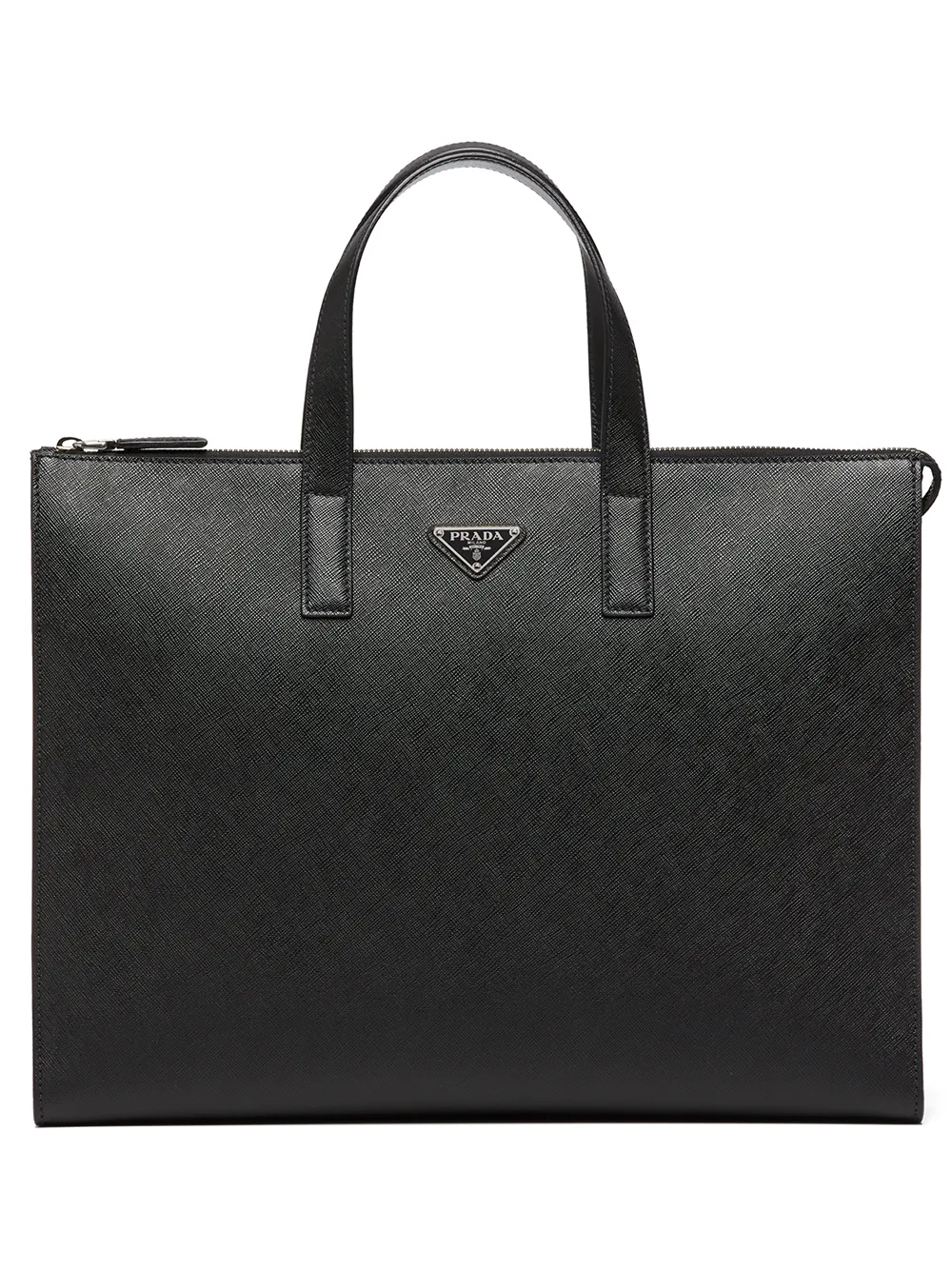 

Сумка-тоут из сафьяновой кожи Prada, черный