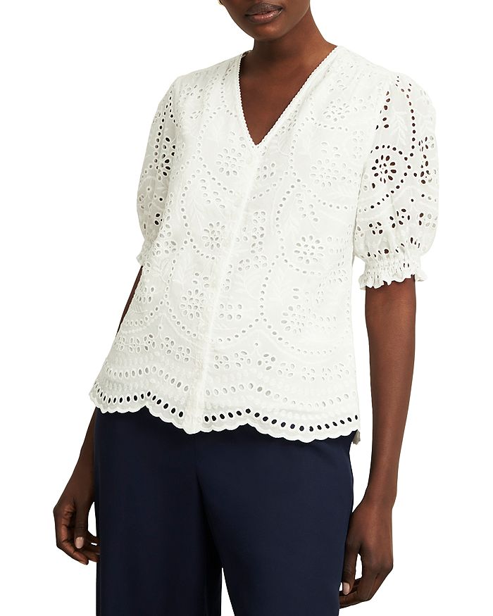 

Блузка Chiara с люверсами HOBBS LONDON, белый