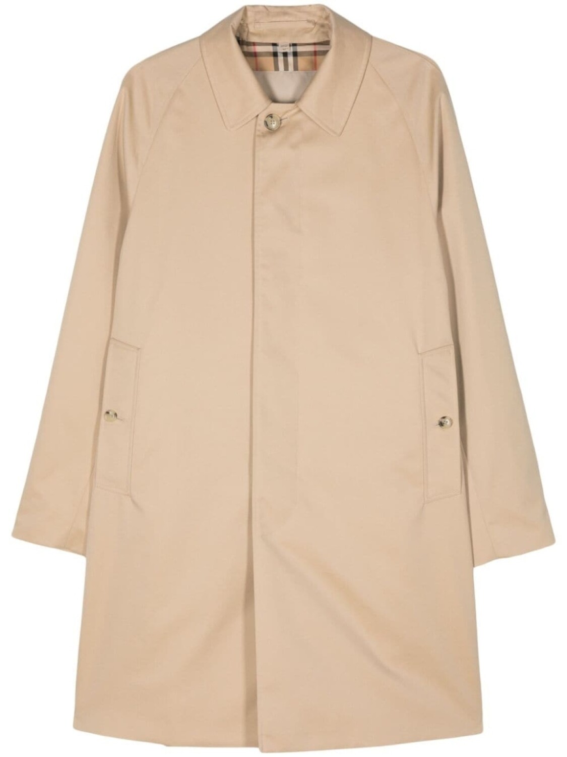 

Однобортное пальто Camden Heritage Car Burberry, нейтральный цвет