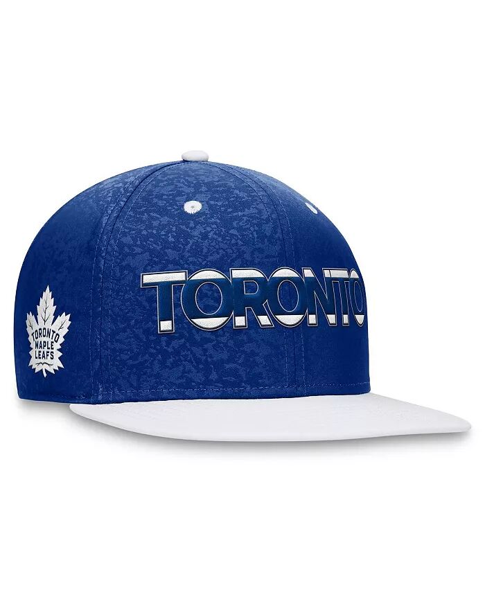 

Мужская сине-белая двухцветная бейсболка Toronto Maple Leafs Authentic Pro Rink Snapback Fanatics, синий