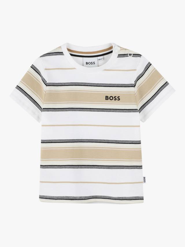 

Футболка boss baby в полоску HUGO BOSS, цвет Stone