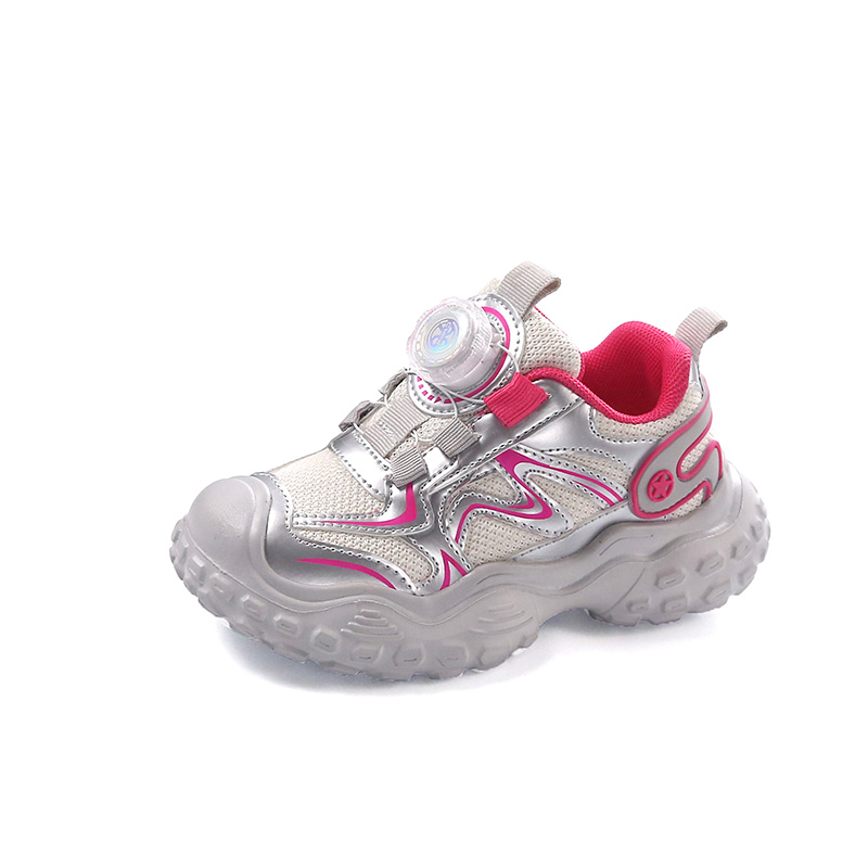 

Антискользящие и износостойкие легкие амортизирующие детские повседневные кроссовки Kids' Wooden Rabbit, розовый