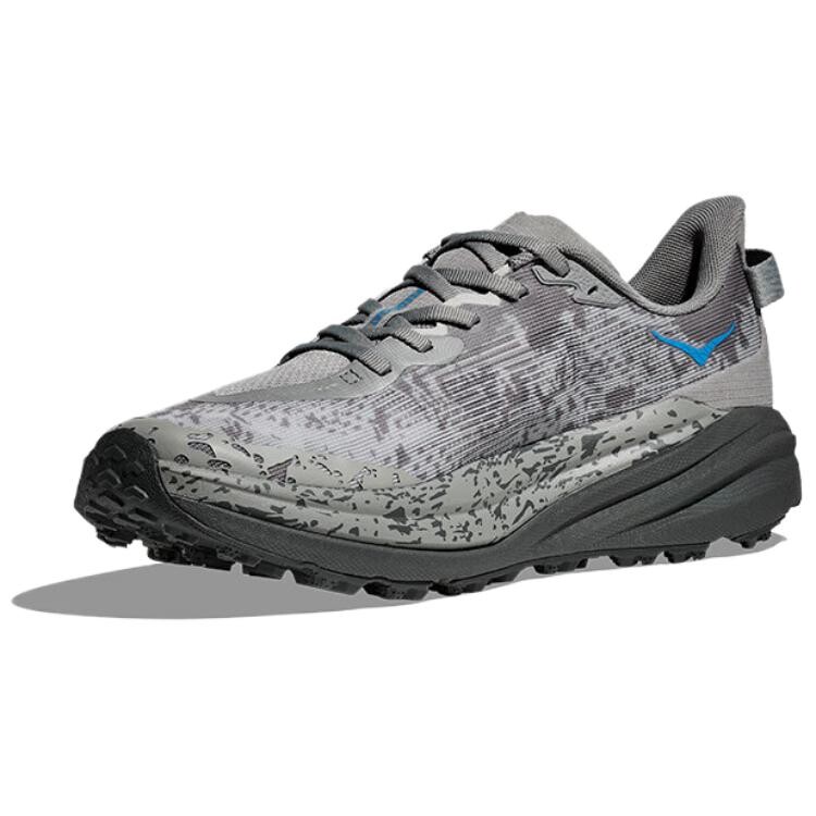 Кроссовки мужские SPEEDGOAT 6 с низким верхом Galactic Grey / Hot Blue Hoka One One — фото 3