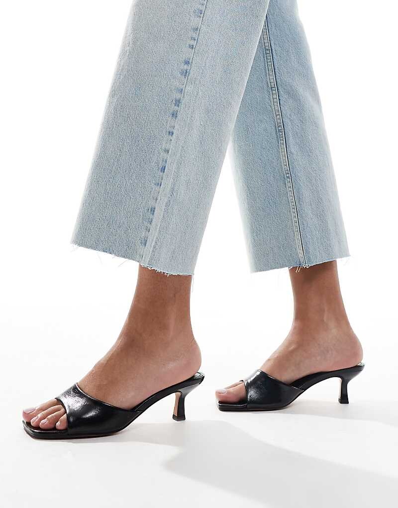 

ASOS DESIGN – Hyper – Черные туфли-мюли на каблуке-уточке