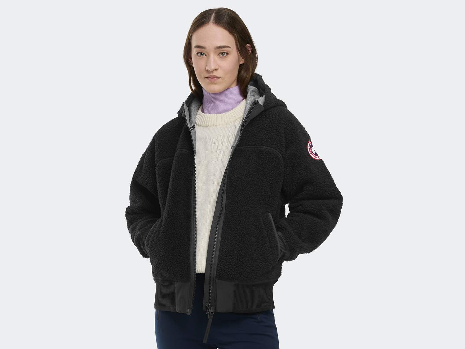 

Худи Canada Goose Simcoe Oversized Kind High Pile Fleece, черный