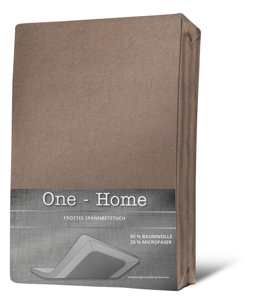 

Простыня TERRY 180x200см - 200x200см taupe beige простыня на резинке One-Home, коричневый