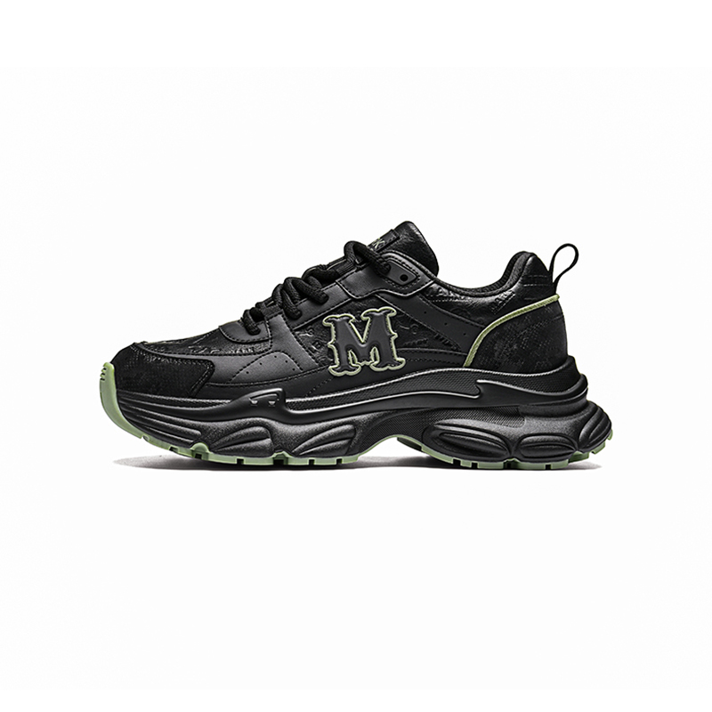 

FAIRWHALE Мужские низкие массивные кроссовки Black Green, цвет Black Green