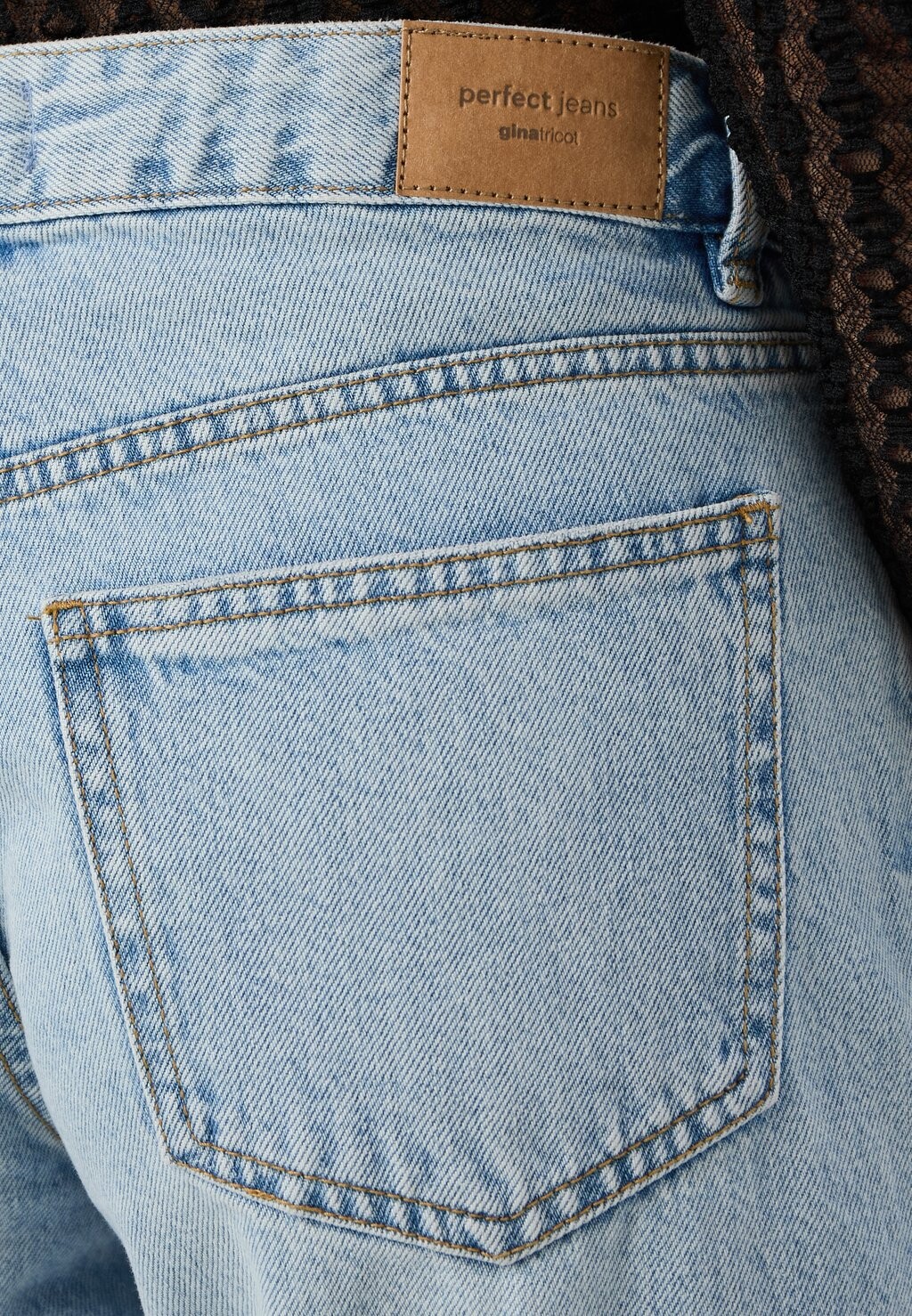 

Джинсы прямого кроя LOW Gina Tricot Tall, светло-голубой деним