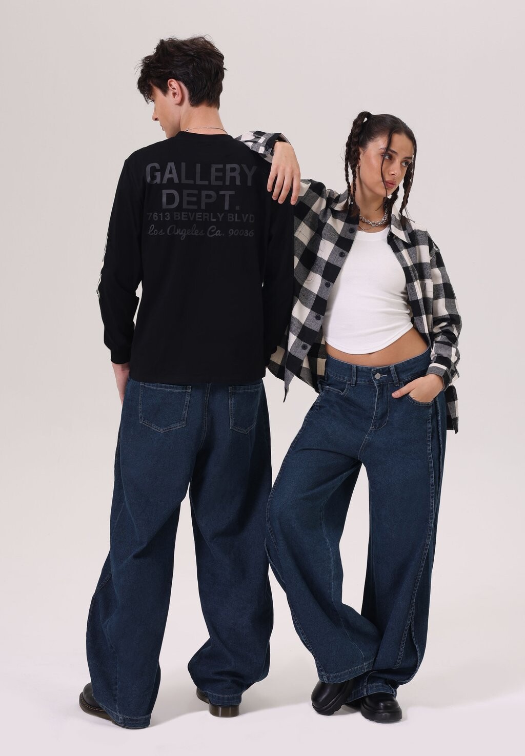 

Джинсы свободного кроя UNISEX YOURTURN, синий деним