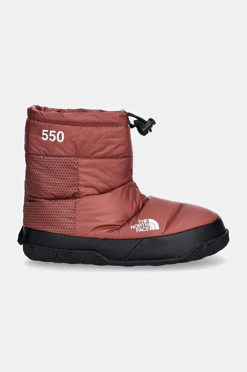 Женские зимние сапоги The North Face Nuptse стеганые, красно-оранжевый — фото 3