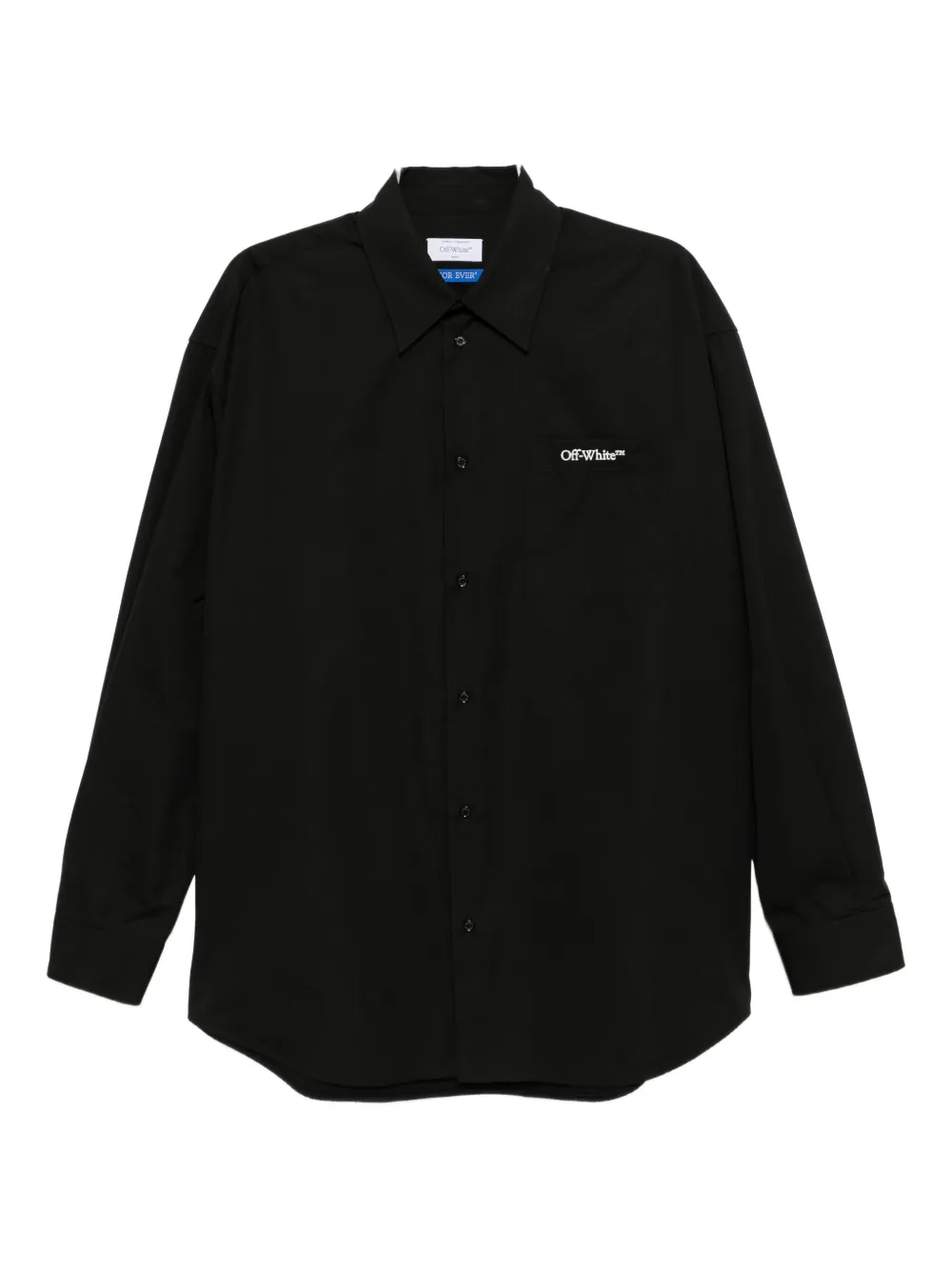 

Вышитая рубашка с карманом OFF-WHITE, черный