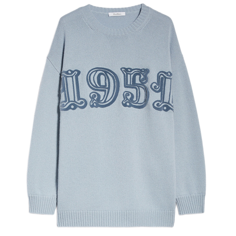

Джемпер с длинными рукавами и круглым вырезом MaxMara, светло-голубой