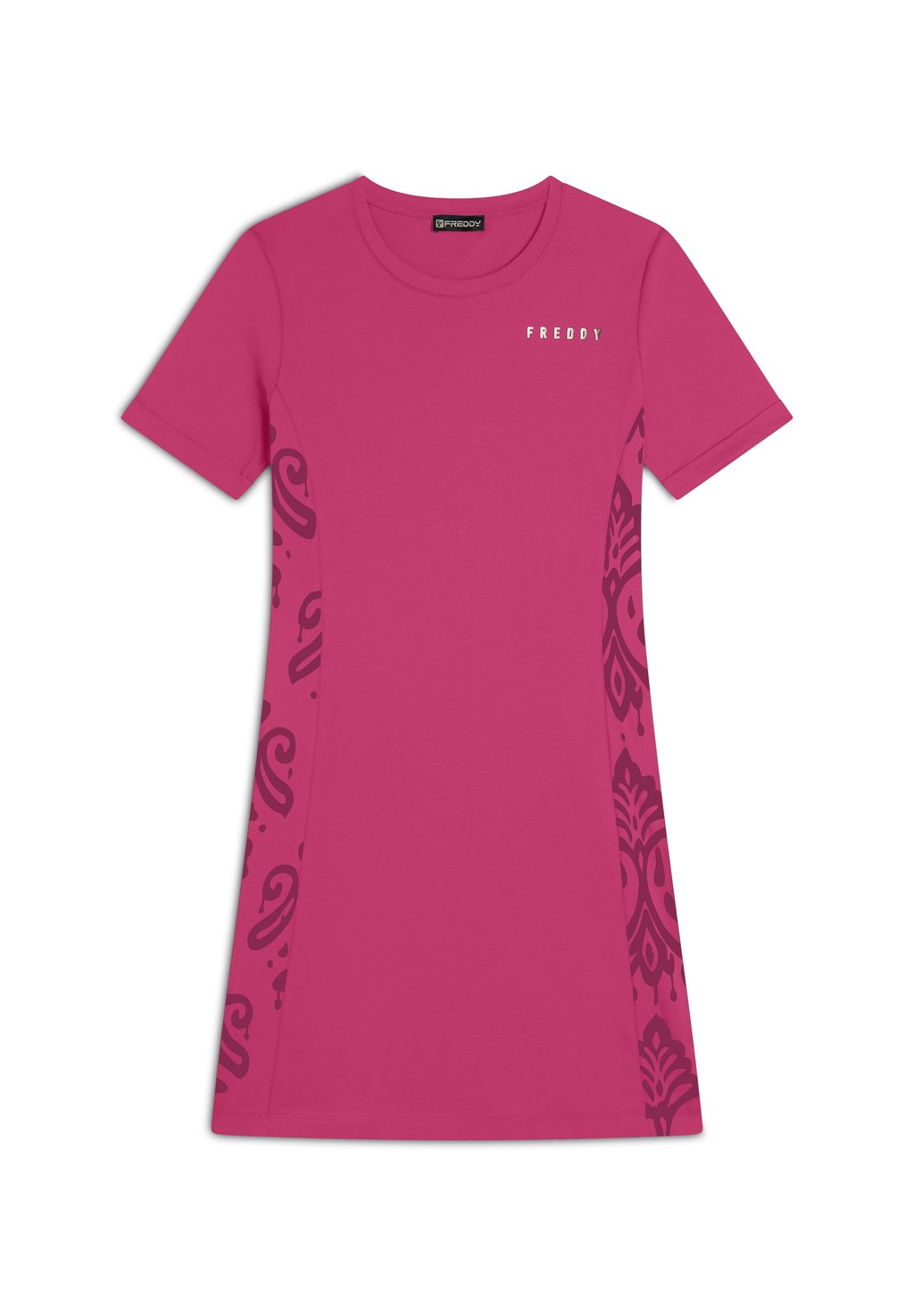 

Платье из джерси A MANICHE CORTE IN CON DETTAGLI Freddy, цвет Beetrootpurple Aop Ikatfuchsia