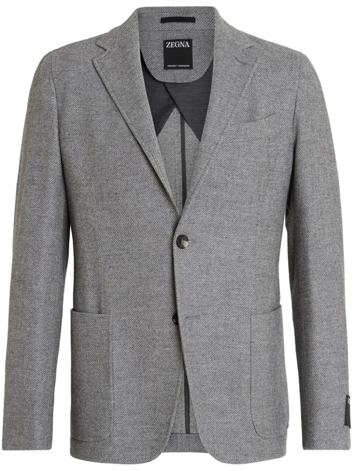 

Zegna пиджак из смесовой шерсти, серый
