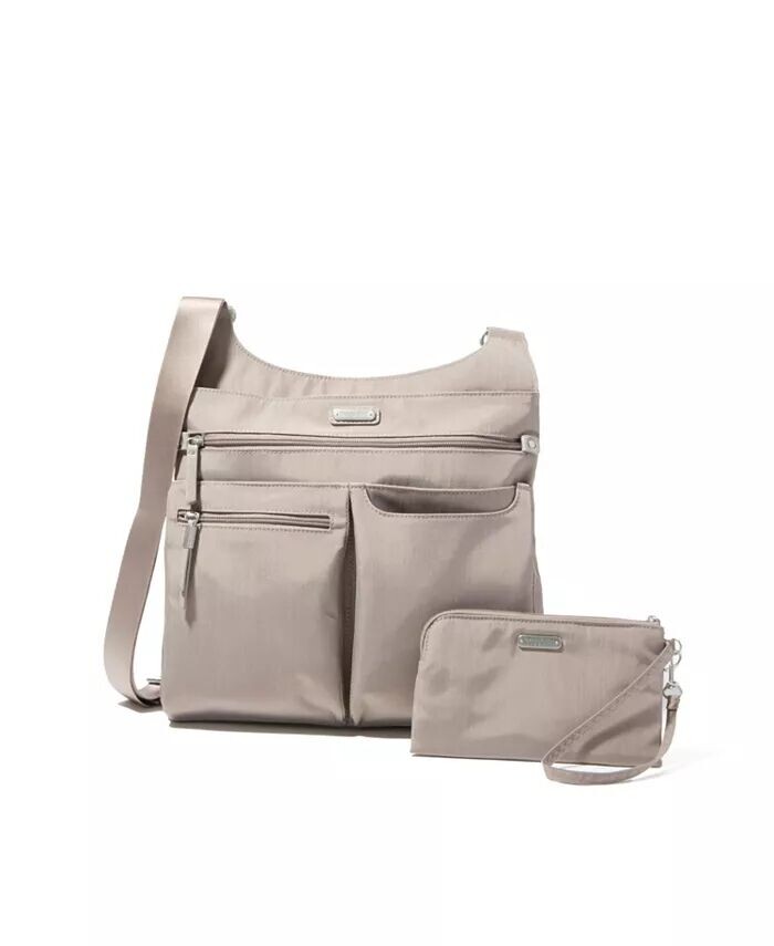 

Сумка-кроссбоди On Track Zip Baggallini, коричневый/бежевый