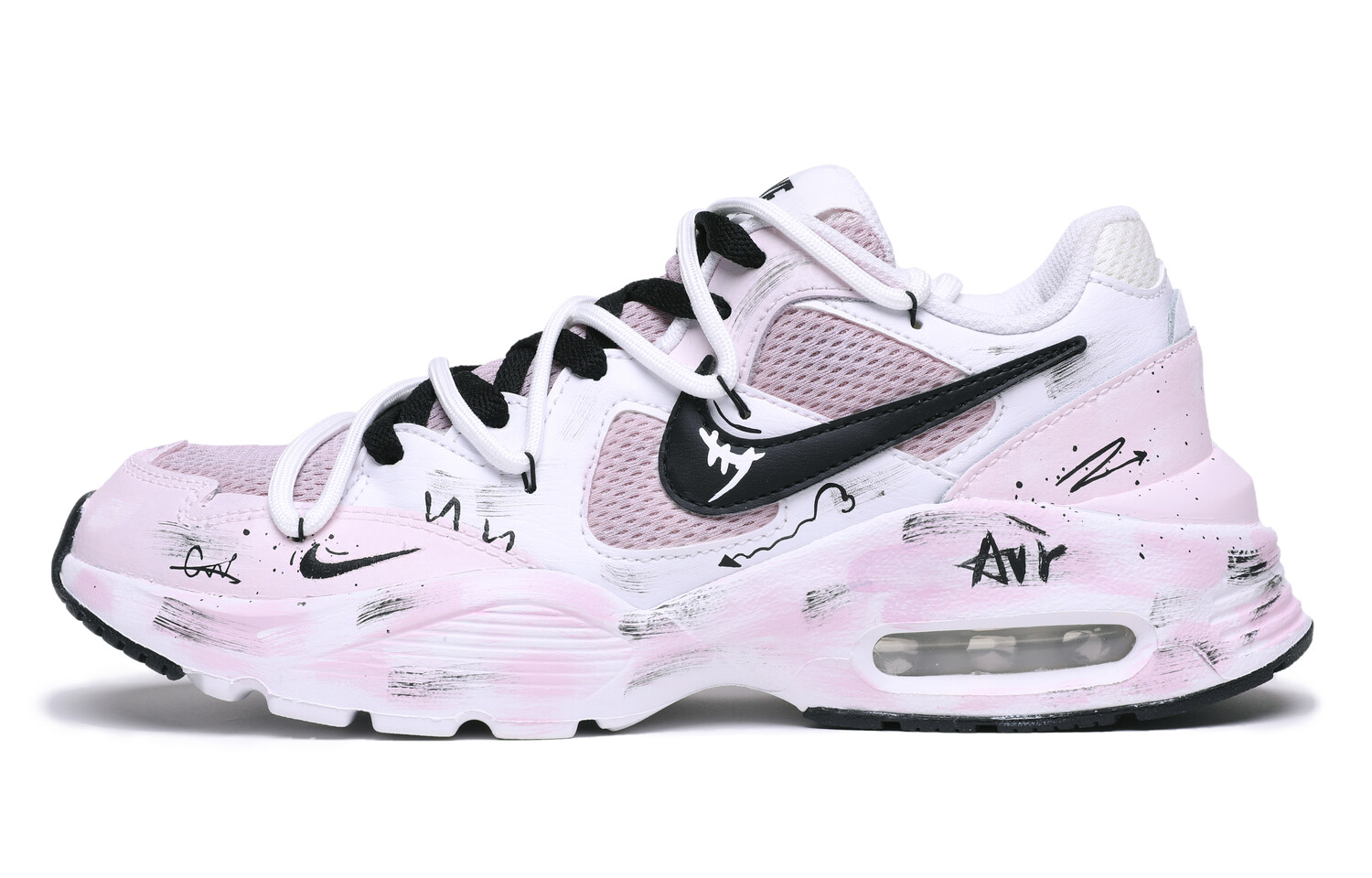 

Кроссовки Air Max Fusion женские с низким верхом, белые/черные Nike