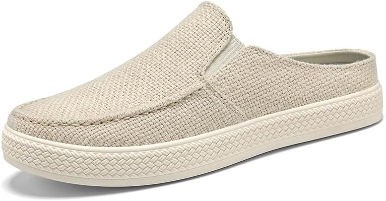 

Мужские летние лоферы без шнурков, сетчатые полумюли с поддержкой свода, дышащие мягкие подошвы, обувь, для моря и пляжа Generic, белый