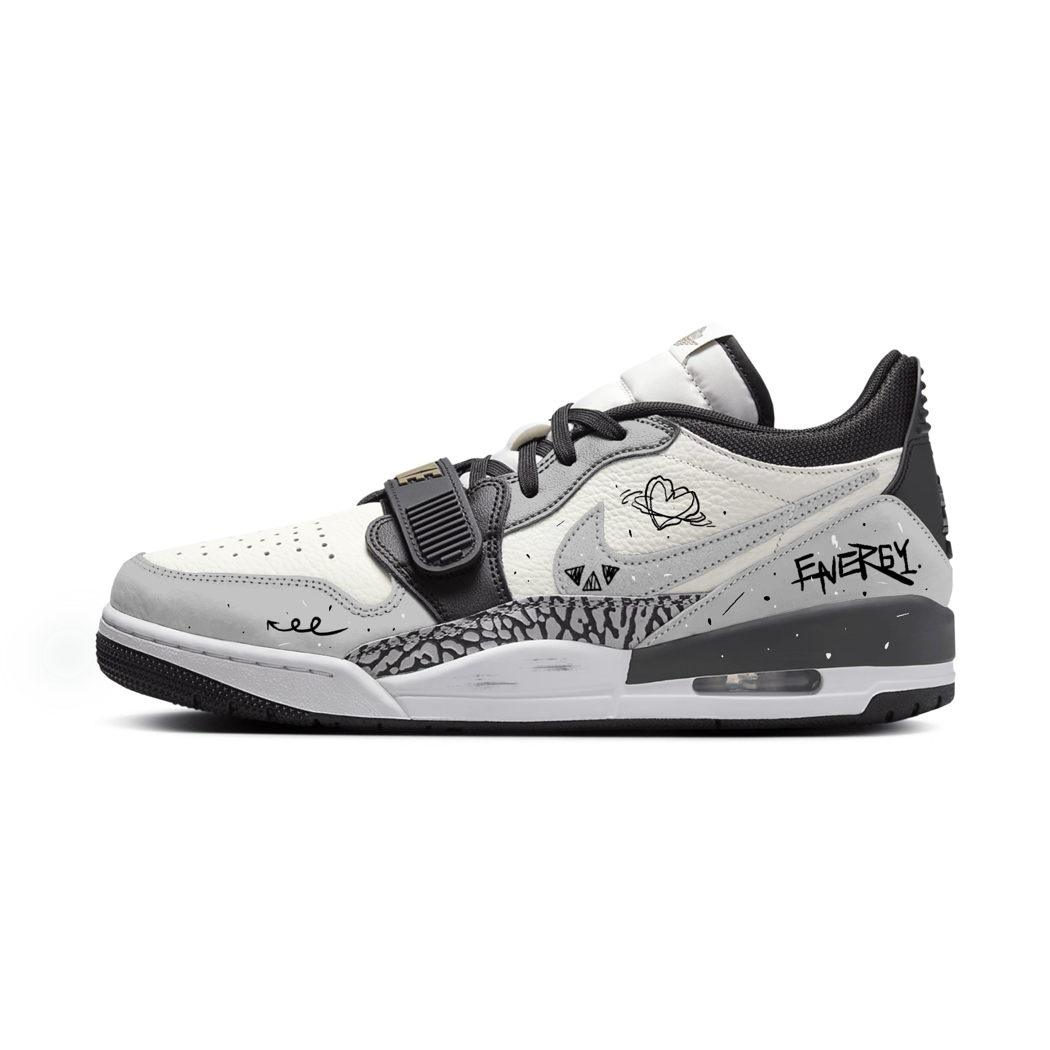 

Легаси 312 винтажные баскетбольные кроссовки мужские Gray Jordan, черный