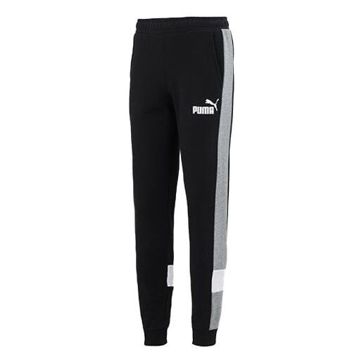 

Брюки essentials block sweatpants 'black' Puma, черный