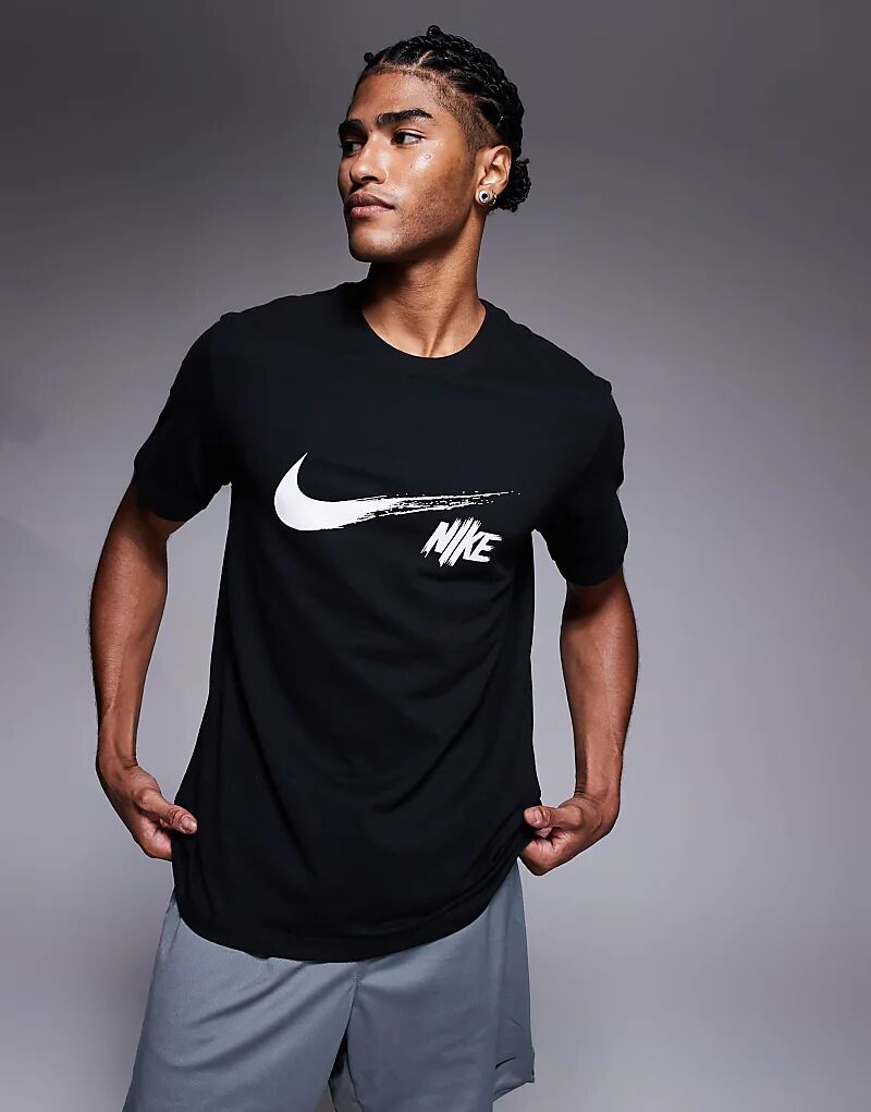 

Футболка Nike Training Dri-FIT с логотипом Swoosh черного цвета