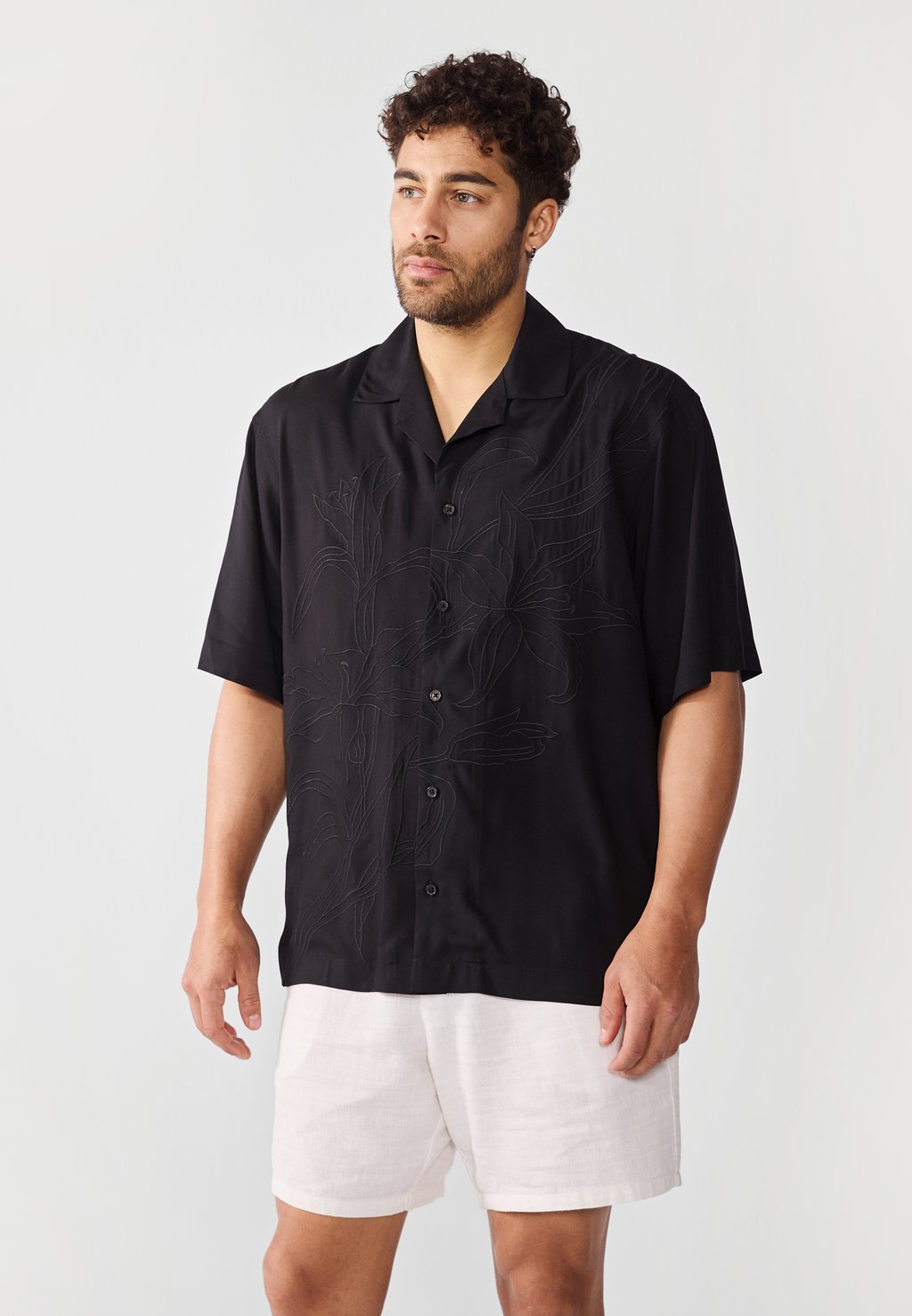 

Рубашка EMBROIDERED SHIRT Pier One by Zalando, черный
