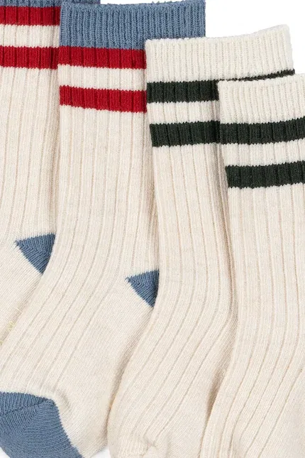Носки детские 2 шт RIB SOCKS Konges Sløjd, бежевый — фото 2