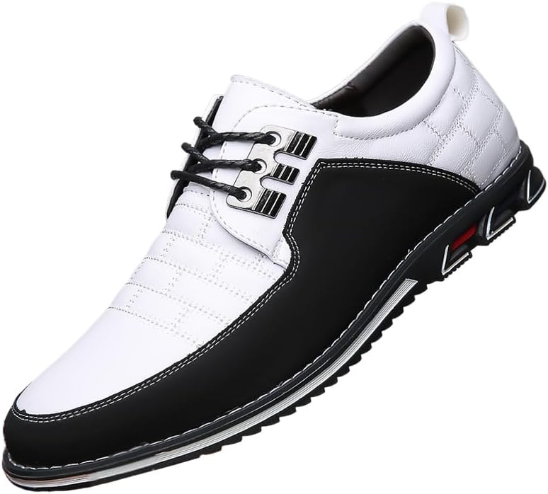 

Мужские клетчатые повседневные деловые туфли, износостойкие противоскользящие туфли большого размера Clolinde, белый