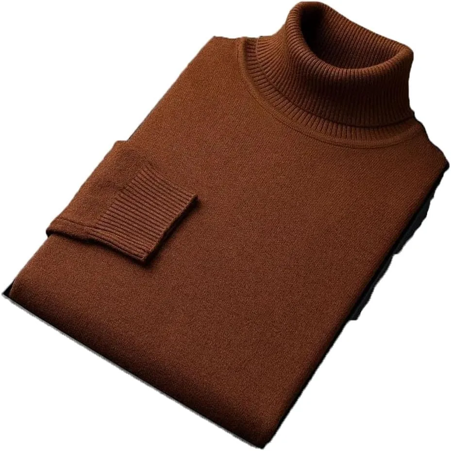 

Мужской вязаный свитер с высоким воротником Slim Fit