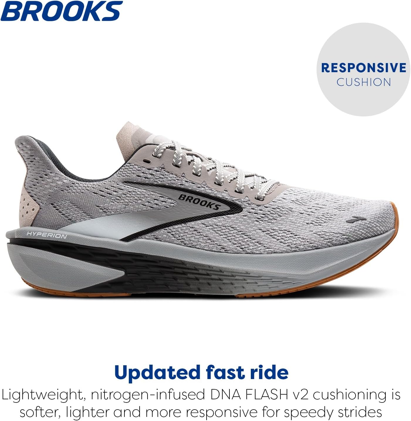 Мужские кроссовки для бега Brooks Hyperion 2 нейтральные, белый/черный — фото 2