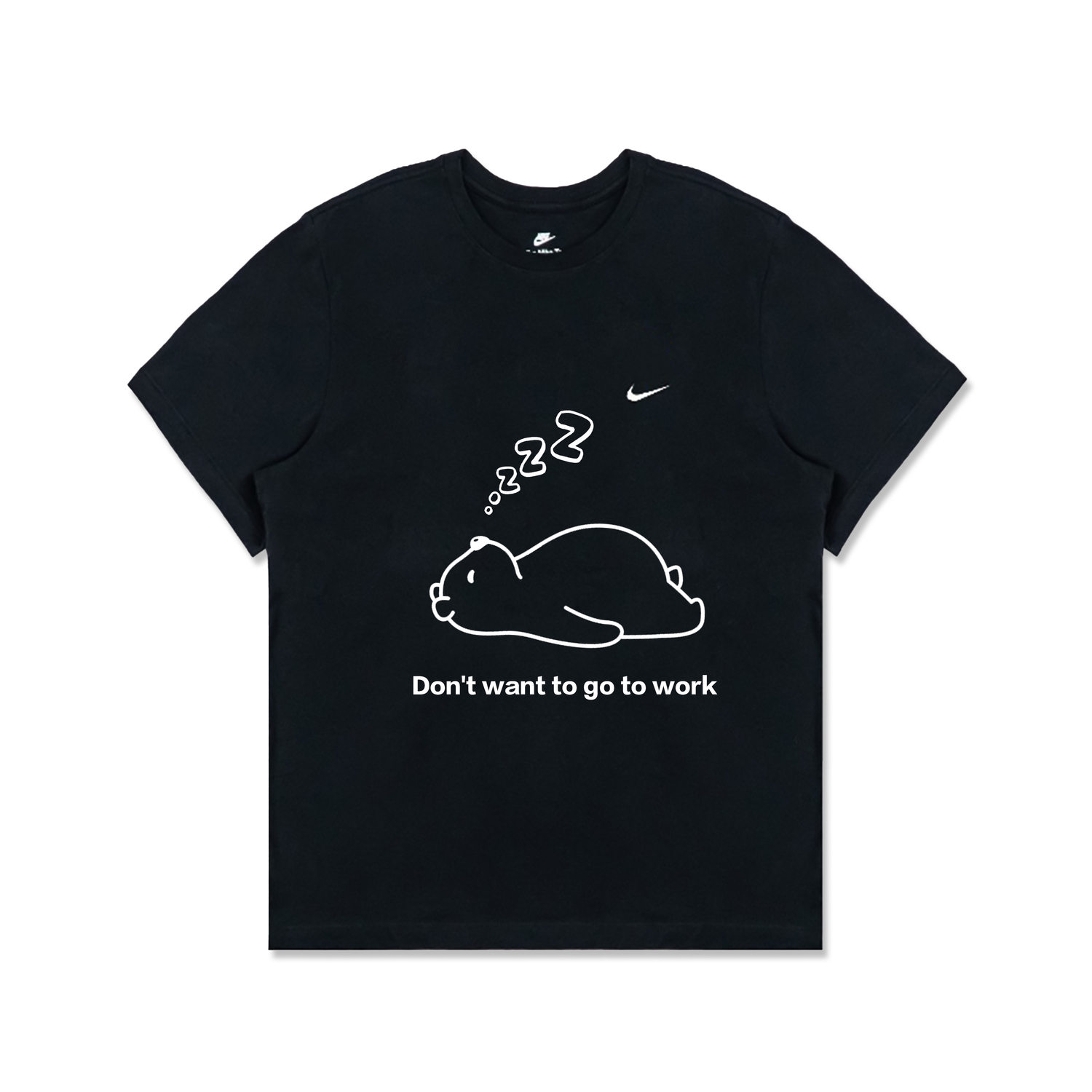 

Футболка dri fit don't want to go work unisex Nike, черный