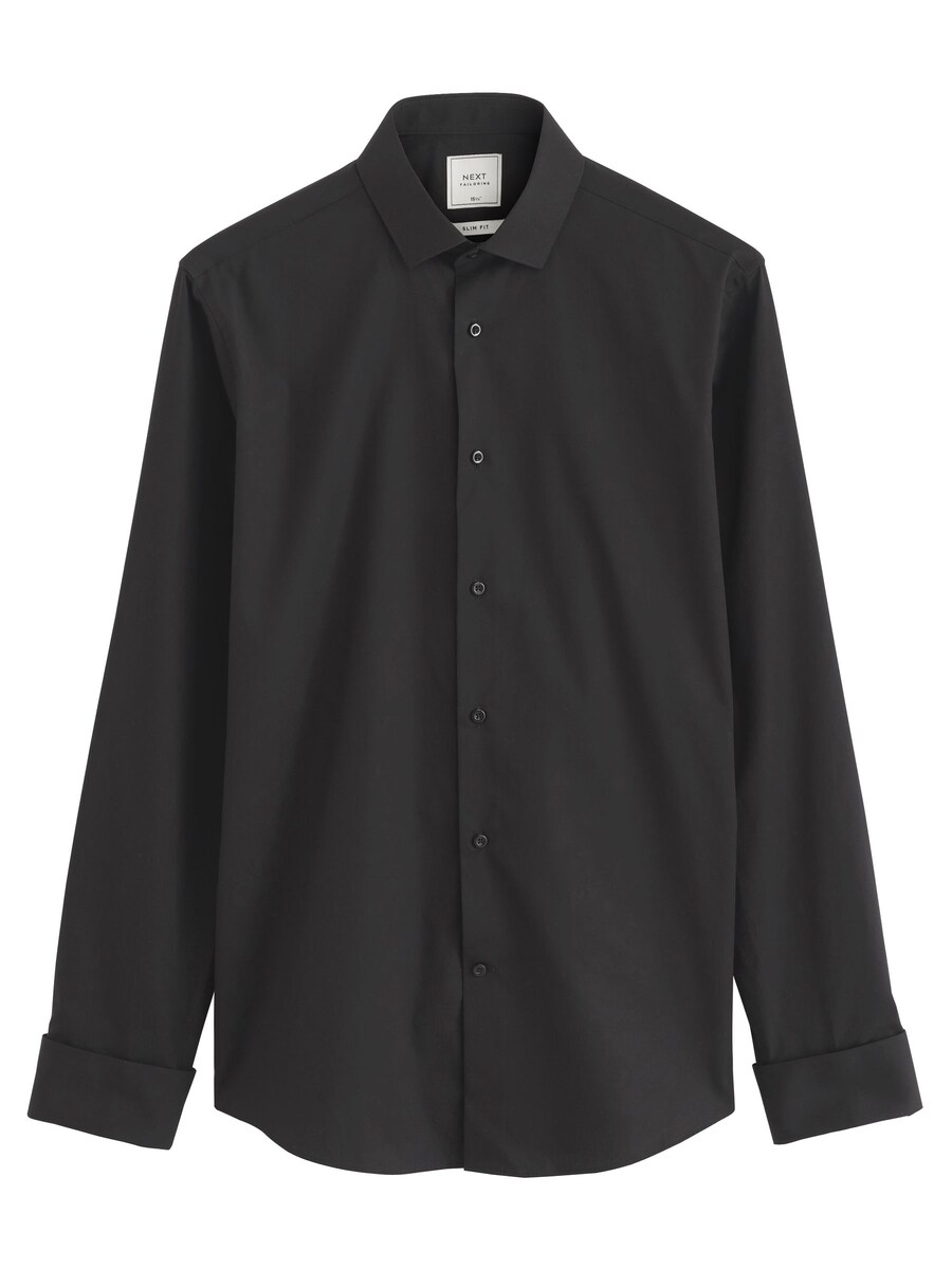 

Рубашка Slim Fit на пуговицах Next, черный