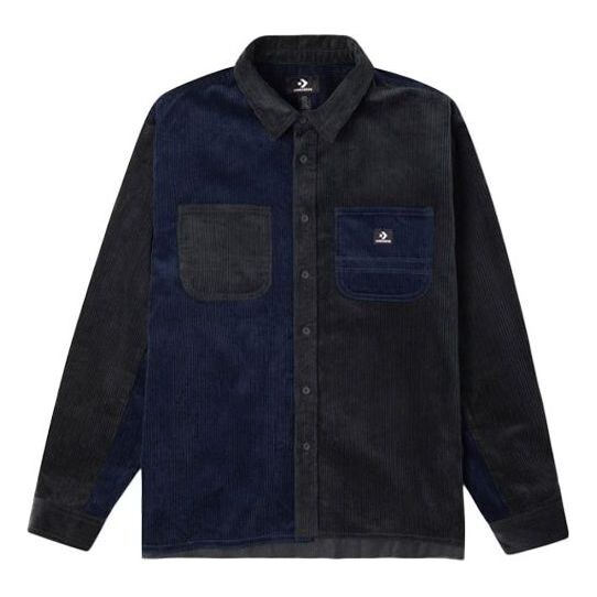 

Рубашка colorblock corduroy shirt 'navy black' Converse, синий
