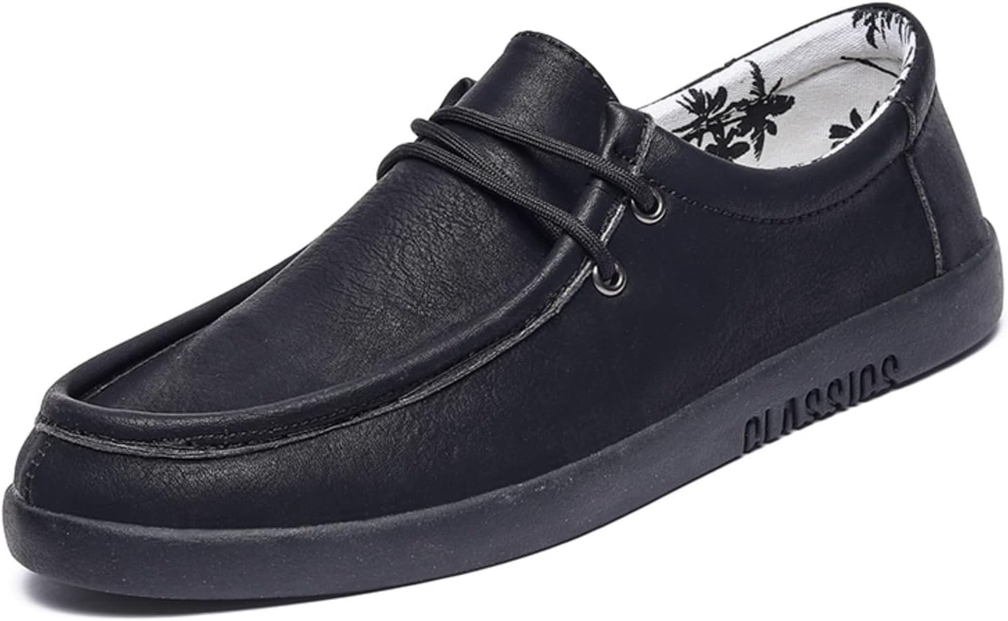 

Мягкие повседневные лоферы с плоской подошвой на шнуровке Qwuieoin, черный