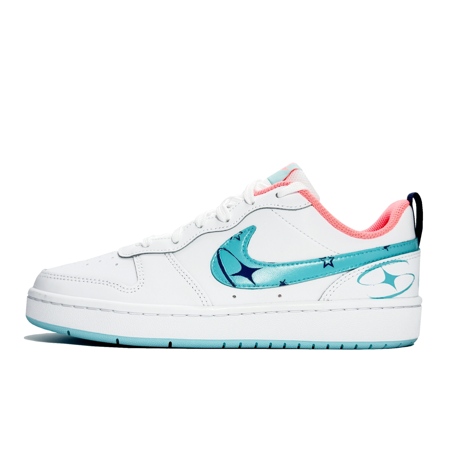 

Nike Court Borough 2 Yuchu устойчивые к истиранию низкие кроссовки для скейтбординга blue white детские