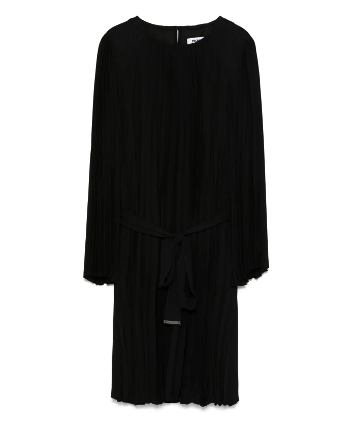 

Плиссированное платье А-силуэта Dkny, черный