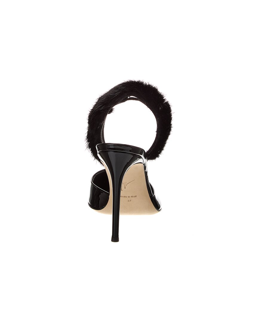 Патентованные туфли Giuseppe Zanotti Braquel 105 с ремешком на пятке, черный — фото 3