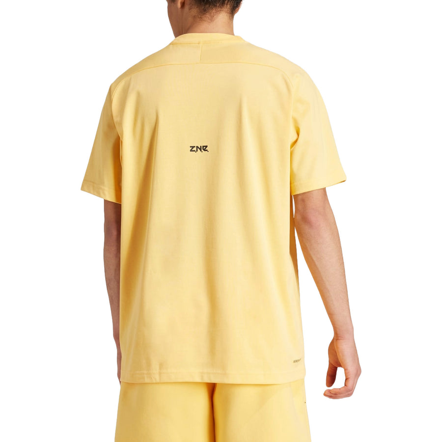 Футболка adidas Z.N.E. T-shirt Asia Sizing 'Yellow', желтый — фото 2