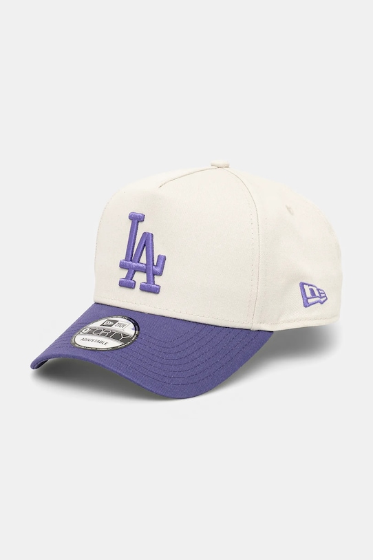 

Хлопковая кепка с козырьком New Era, бежевый