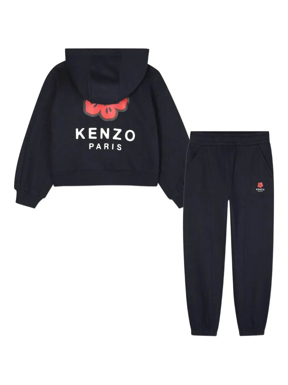 Спортивный костюм с капюшоном и графичным принтом Kenzo Kids, синий — фото 3