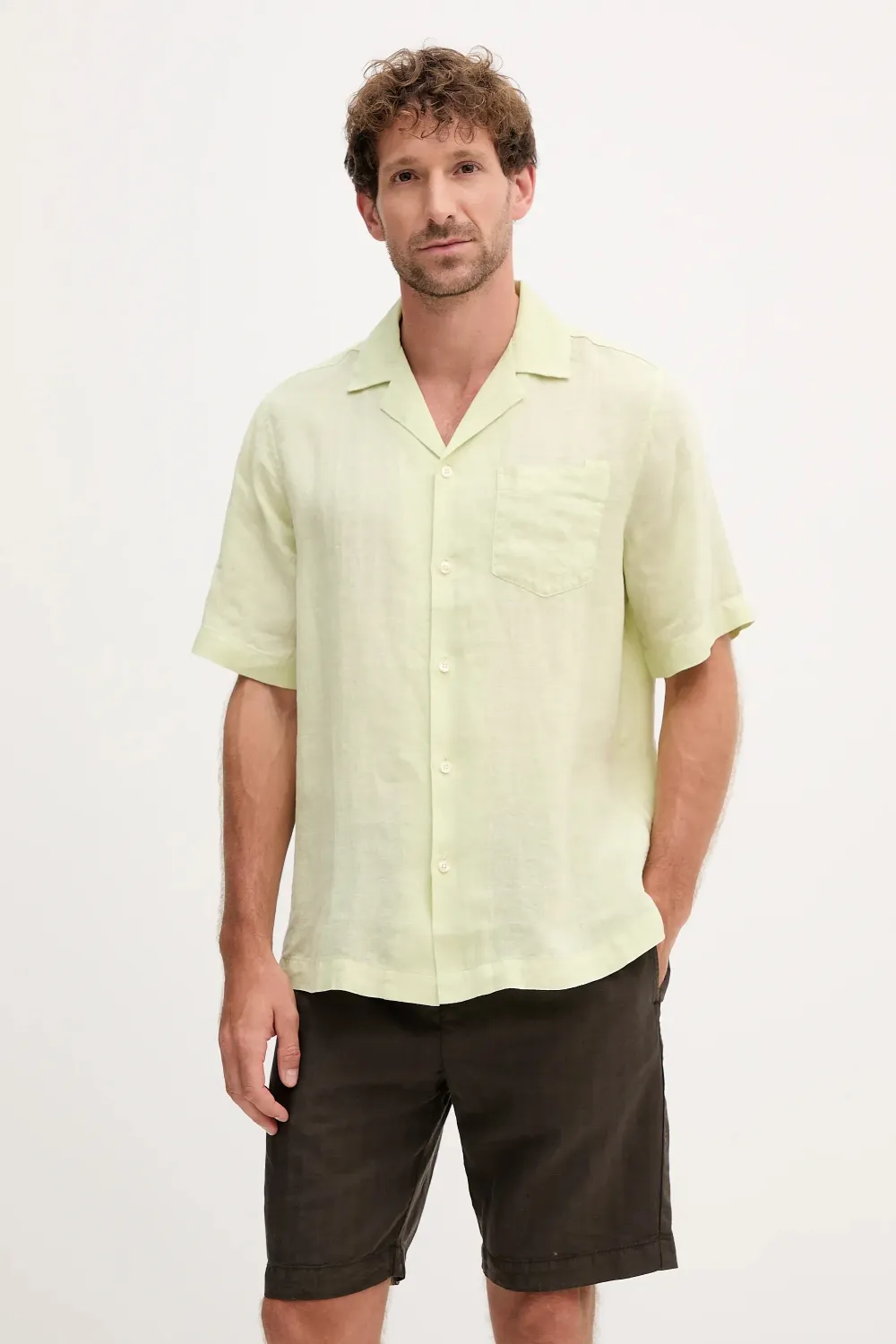 

Льняная рубашка Frescobol Carioca, зеленый