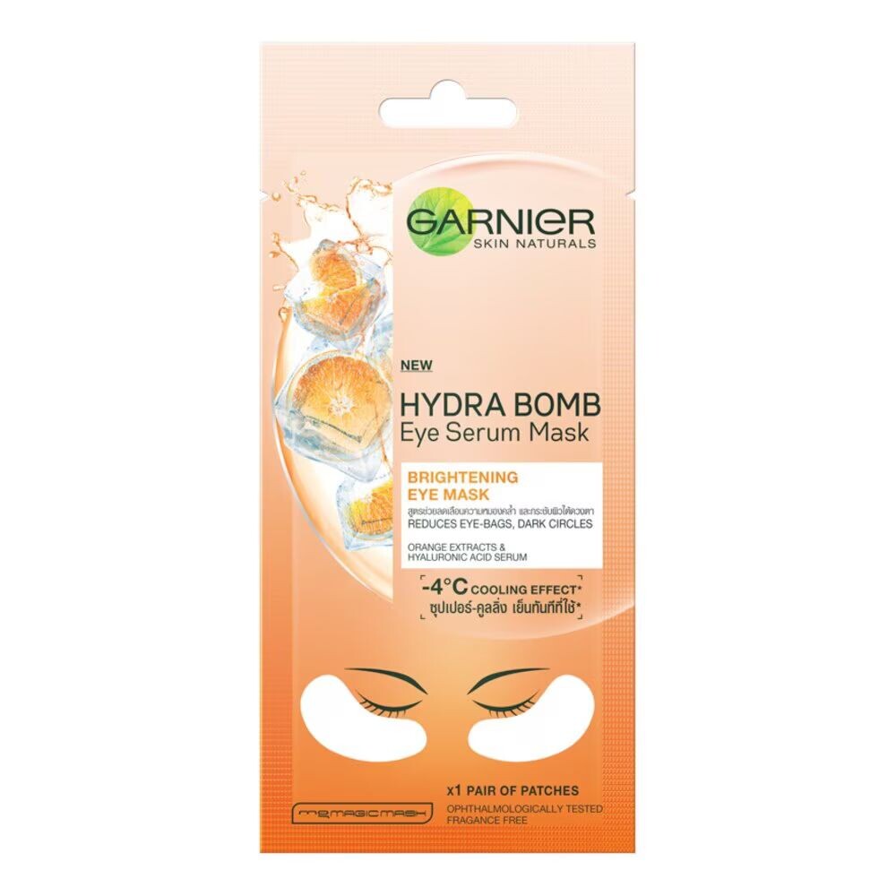 

Garnier Осветляющая маска-сыворотка для глаз Hydra Bomb, 1 шт, Orange