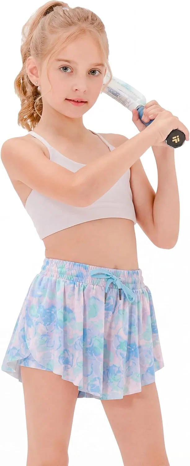 Шорты для девочек Stelle Flowy Shorts с карманами, Watercolor Bloom