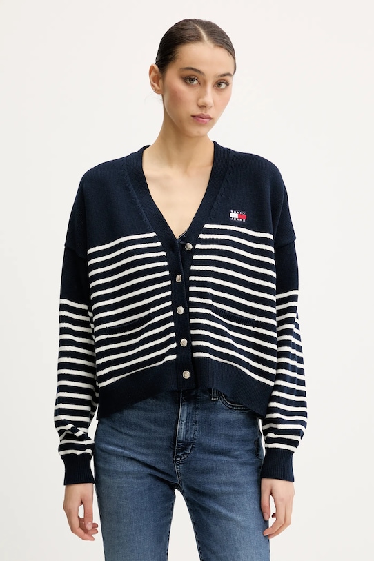 

Хлопковый кардиган Tommy Jeans, темно-синий