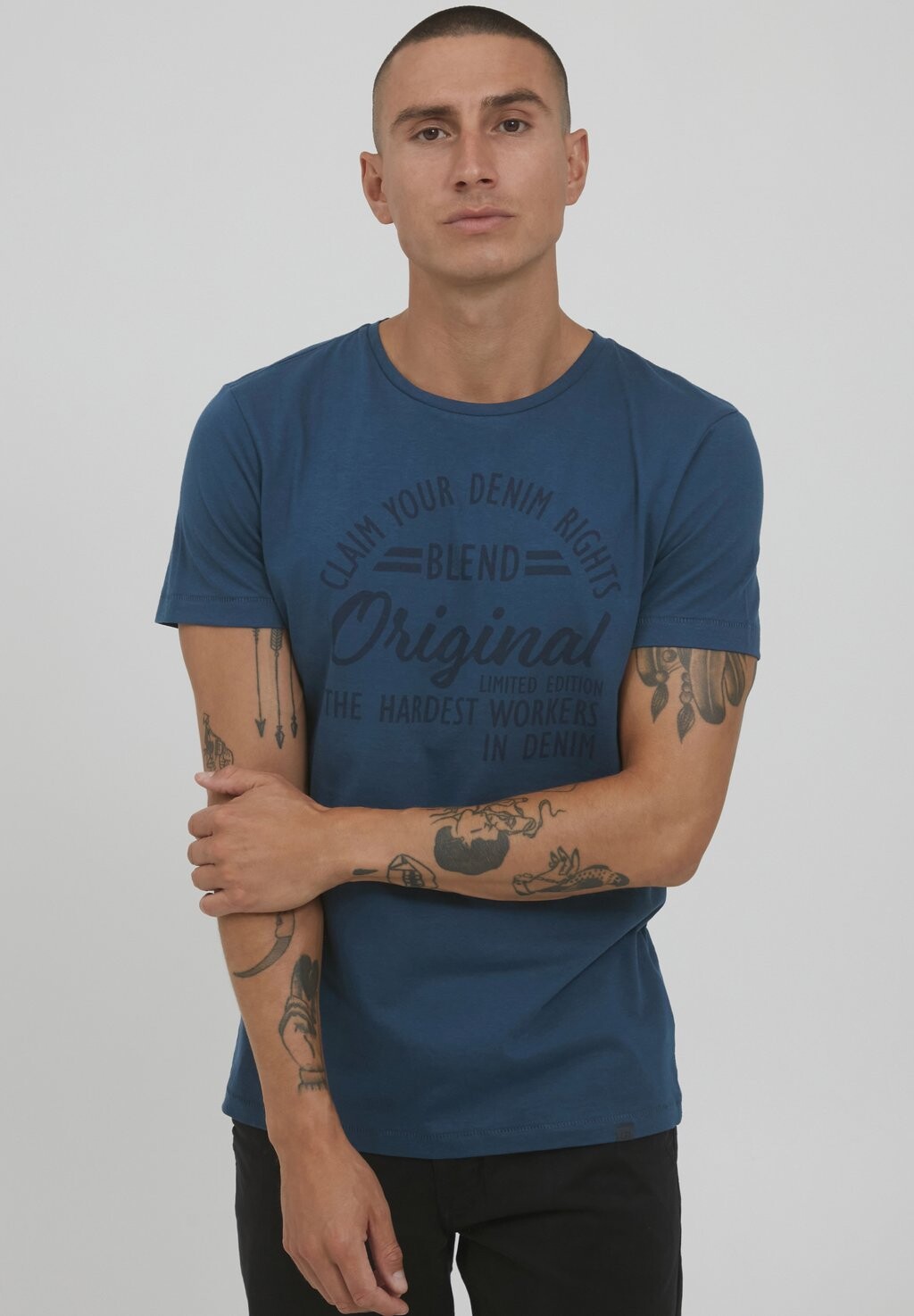 

Футболка с принтом BHMIKE Blend, цвет ensign blue