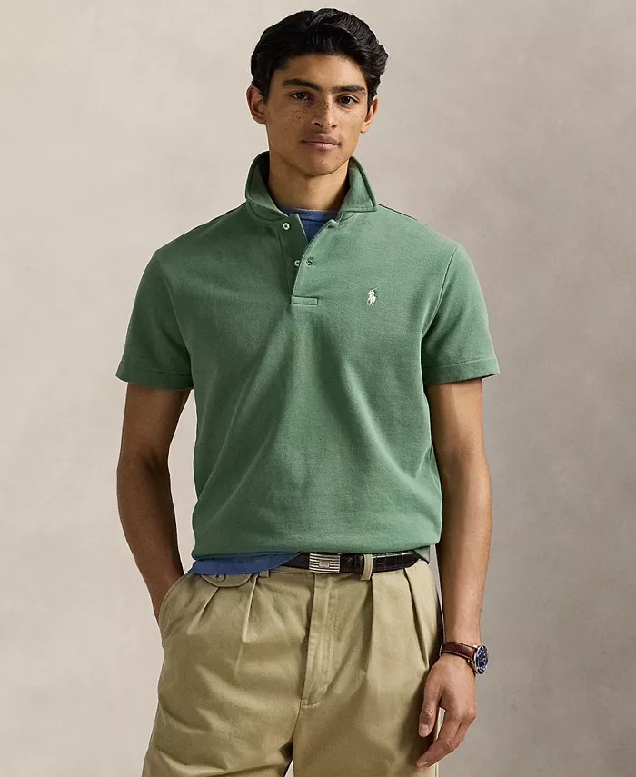 

Мужской свитшот с воротником-поло из флиса Loopback Polo Ralph Lauren, зеленый