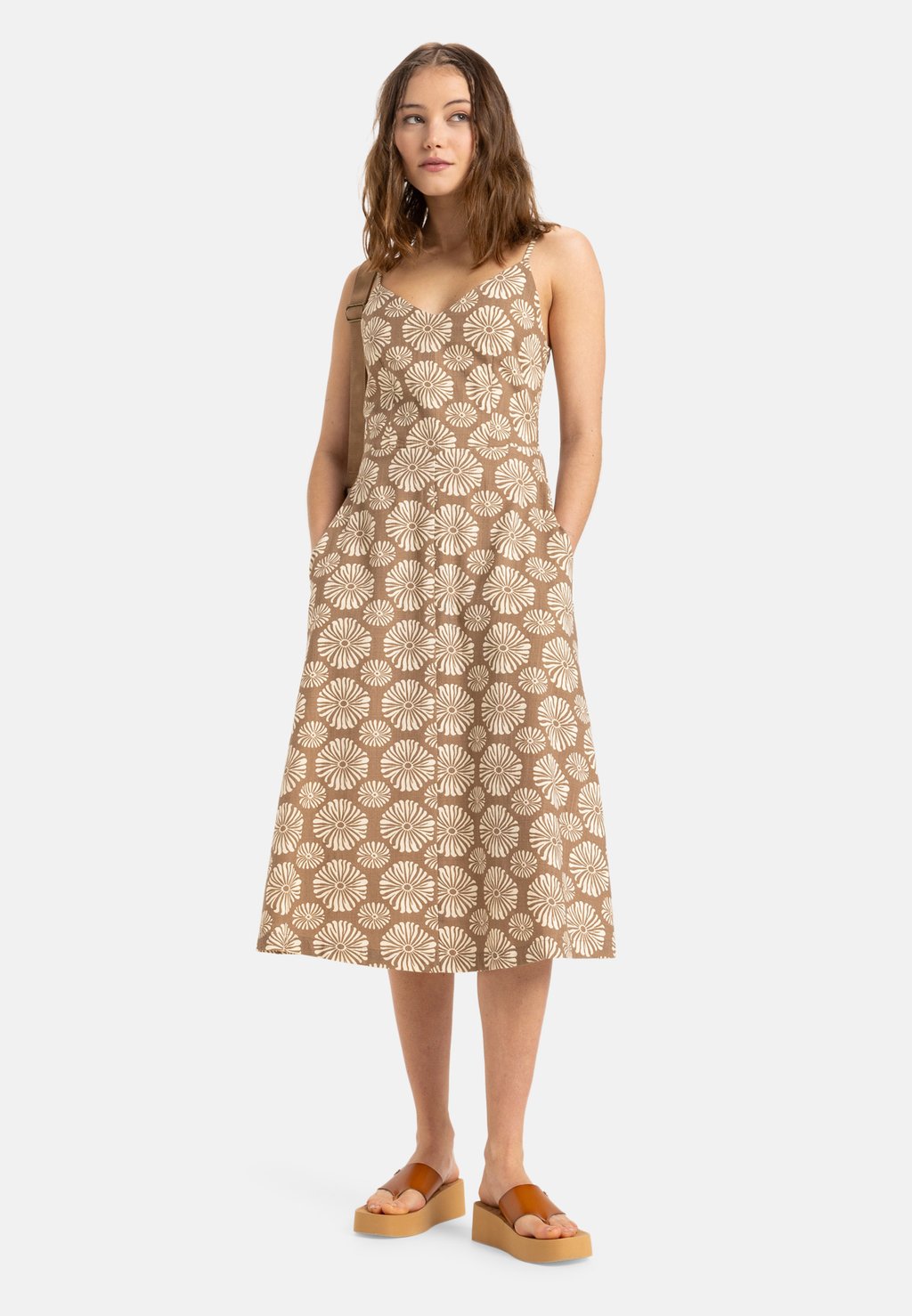 

Повседневное платье ISLAND GLOW MIDI Roxy, коричневый