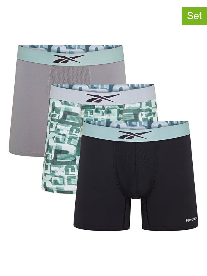 

Боксерские трусы Reebok, цвет schwarz/grün/grau