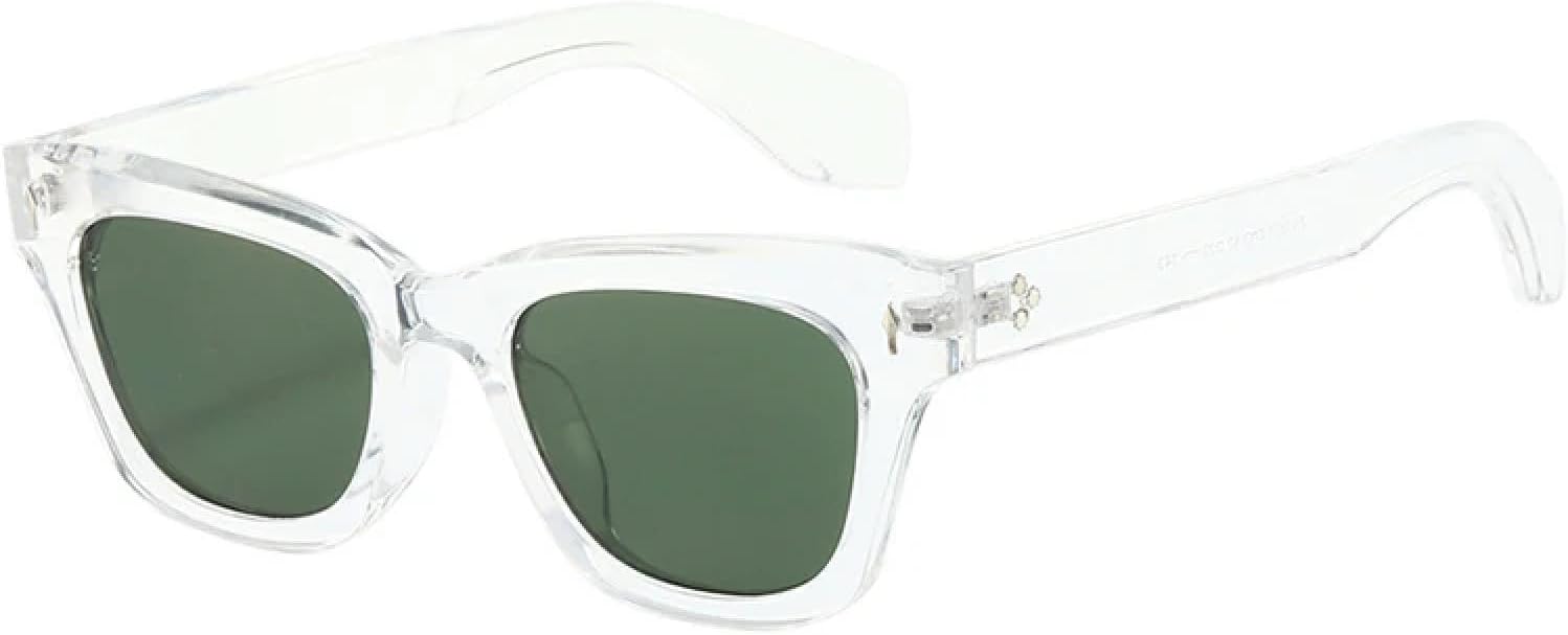 

Солнцезащитные очки с защитой от УФ-излучения UV400 | Прозрачные линзы Ocean | Женские очки «кошачий глаз» с декоративными заклепками | Для занятий спортом на открытом воздухе и вождения DSVIGF, Clear Dark Green